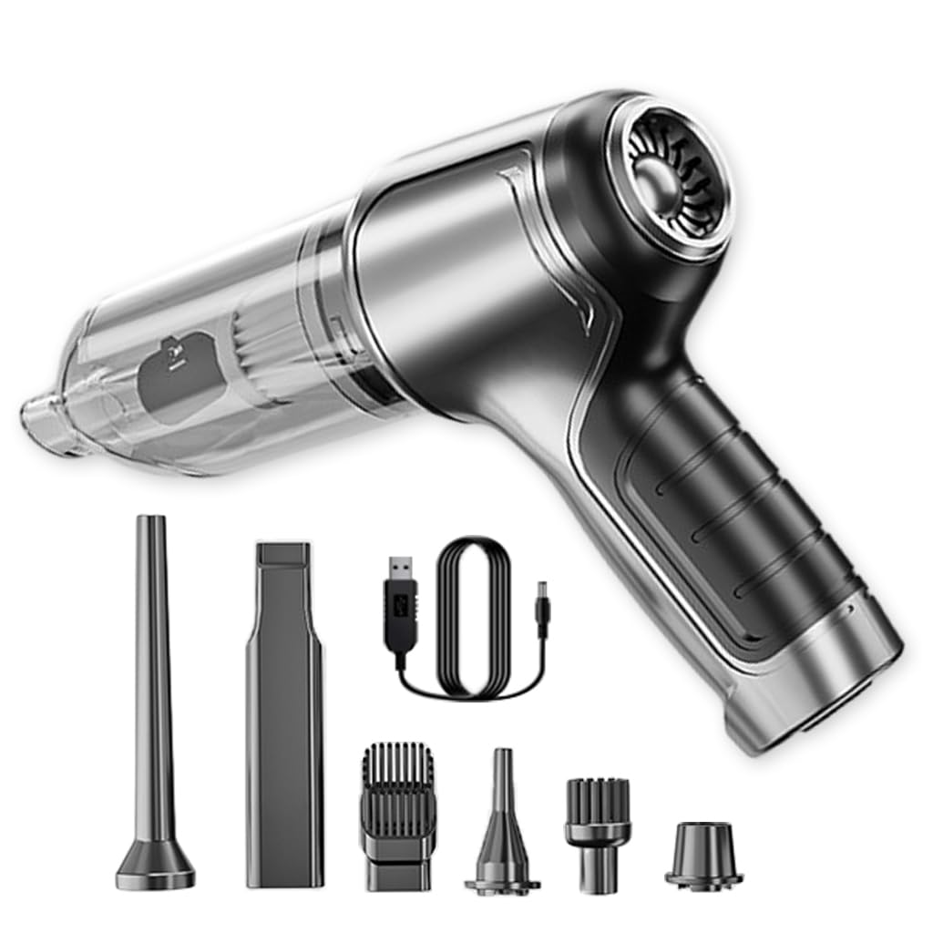 Verilux Electric Compressed Air Duster, 19000PA Handheld Cordless Air Duster, 120W 35500RPM Car Vacuum Cleaner & Multi Nozzle 4000mAh Cordless Air Blower Dust Cleaner for Home Computer Cleaner Keyboard Duster Verilux Electric Compressed Air Duster, 19000PA Handheld Cordless Air Duster, 120W 35500RPM Car Vacuum Cleaner & Multi Nozzle 4000mAh Cordless Air Blower Dust Cleaner for Home Computer Cleaner Keyboard Duster